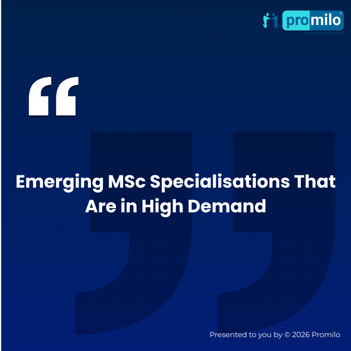 Emerging MSc Specialisations That Are in High Demand
